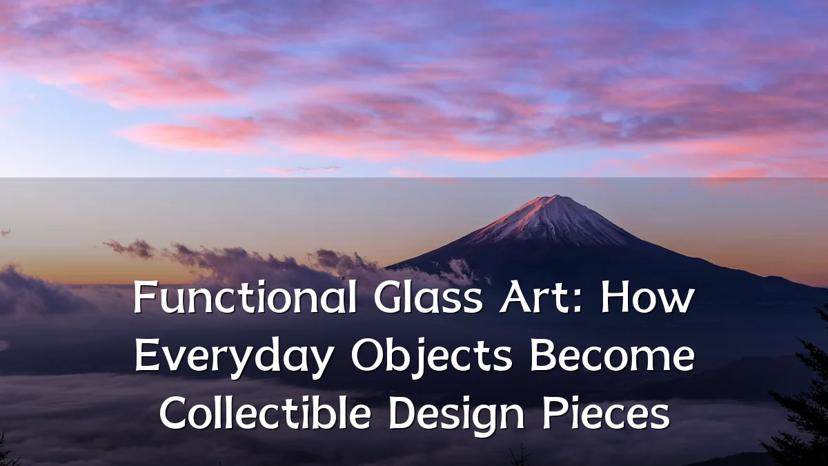 Functional Glass Art: How Everyday Objects Become Collectible Design Pieces
