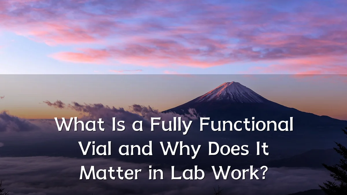 What Is a Fully Functional Vial and Why Does It Matter in Lab Work?
