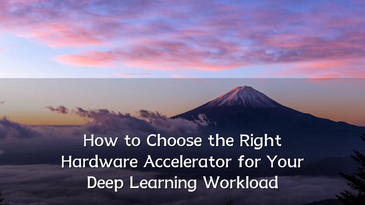 How to Choose the Right Hardware Accelerator for Your Deep Learning Workload