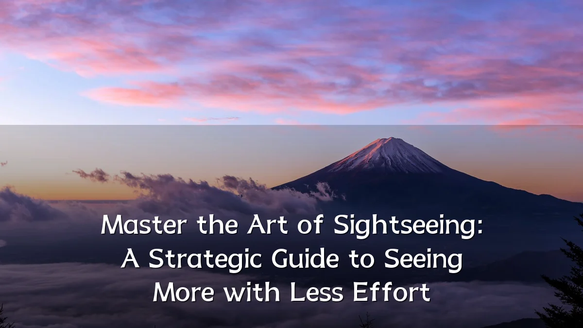 Master the Art of Sightseeing: A Strategic Guide to Seeing More with Less Effort
